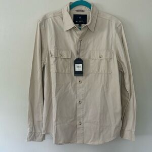 Ben Sherman Shirt Birch Long Sleeve Button Front 100% Cotton $120 NEW w/Tags